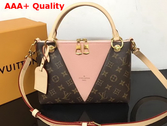 Louis Vuitton V Tote BB Monogram Rose Poudre Pink M43967 Replica