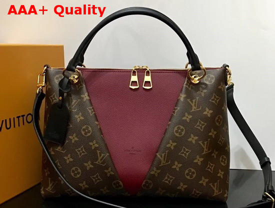 Louis Vuitton V Tote MM Monogram Bordeaux M43949 Replica