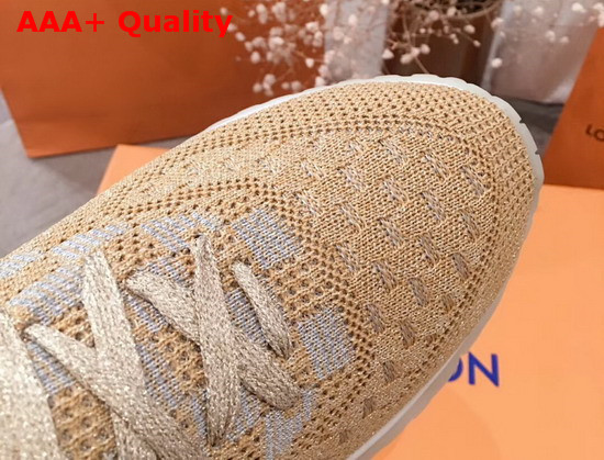 Louis Vuitton VNR Sneaker in Gold Damier Knit Replica