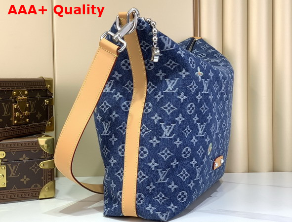 Louis Vuitton Vagabond Bobo in Blue Monogram Flowers Denim M27555 Replica
