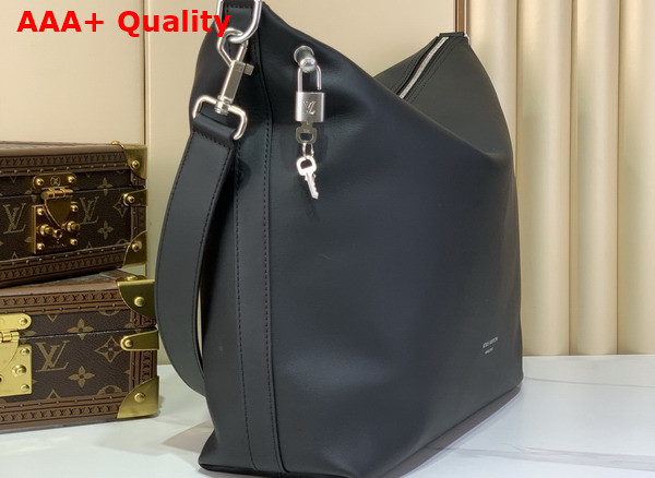 Louis Vuitton Vagabond Hobo in Black Calfskin Leather Replica