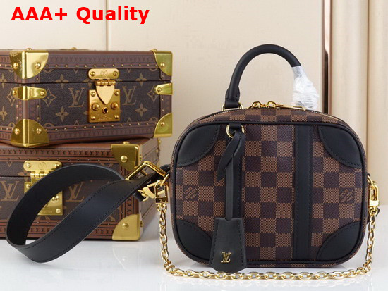 Louis Vuitton Valisette Souple BB Handbag Black Damier Ebene Coated Canvas N50063 Replica