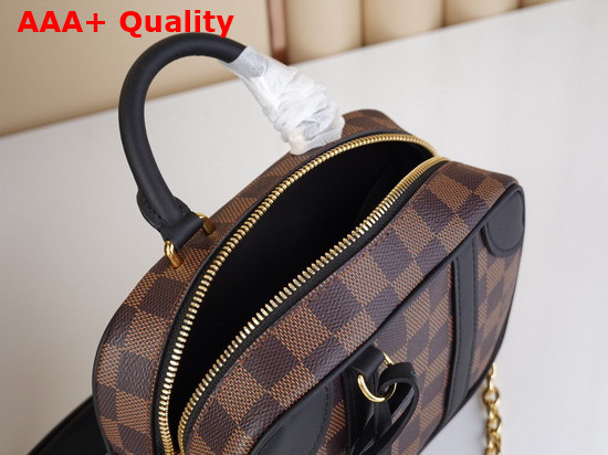 Louis Vuitton Valisette Souple BB Handbag Black Damier Ebene Coated Canvas N50063 Replica