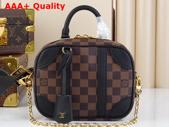 Louis Vuitton Valisette Souple BB Handbag Black Damier Ebene Coated Canvas N50063 Replica
