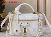 Louis Vuitton Vanity Chain Pouch Monogram Milky White Blue Monogram Empreinte Leather M27744 Replica