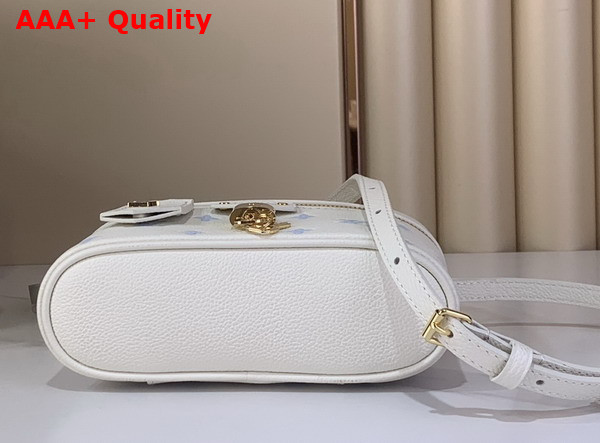 Louis Vuitton Vanity Chain Pouch Monogram Milky White Blue Monogram Empreinte Leather M27744 Replica