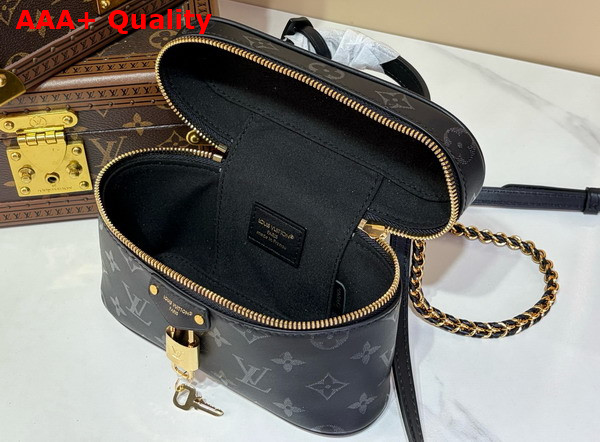 Louis Vuitton Vanity Chain Pouch in Boldly Black Calfskin Leather M3A372 Replica