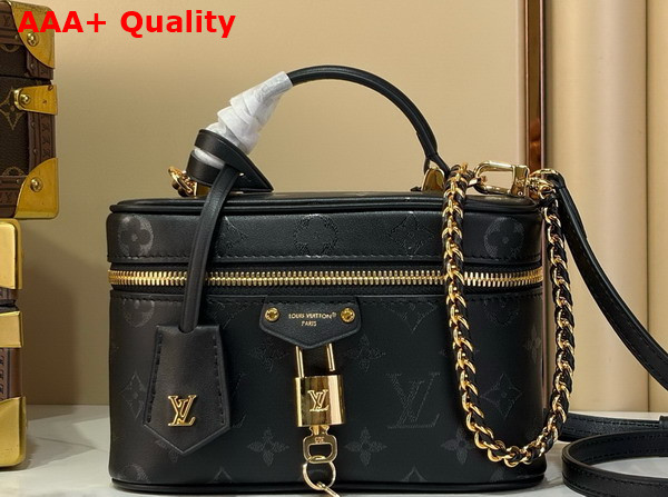 Louis Vuitton Vanity Chain Pouch in Boldly Black Calfskin Leather M3A372 Replica