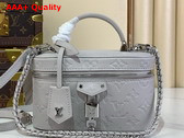 Louis Vuitton Vanity Chain Pouch in Brume Gray Monogram Empreinte Leather M13593 Replica