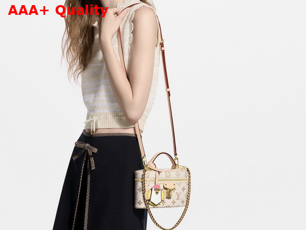 Louis Vuitton Vanity Chain Pouch in Monogram Dune Coated Canvas with a Playful Touch M29782 Replica