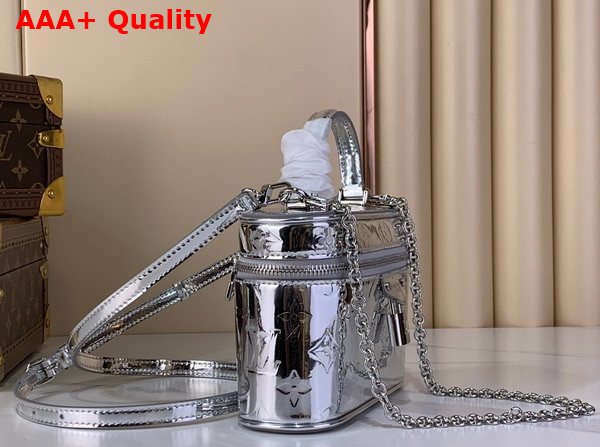Louis Vuitton Vanity Chain Pouch in Silver Coated Canvas M26097 Replica