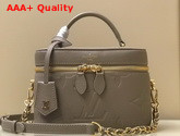 Louis Vuitton Vanity PM Handbag Tourterelle Monogram Empreinte Leather M45608 Replica