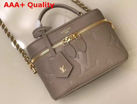 Louis Vuitton Vanity PM Handbag Tourterelle Monogram Empreinte Leather M45608 Replica