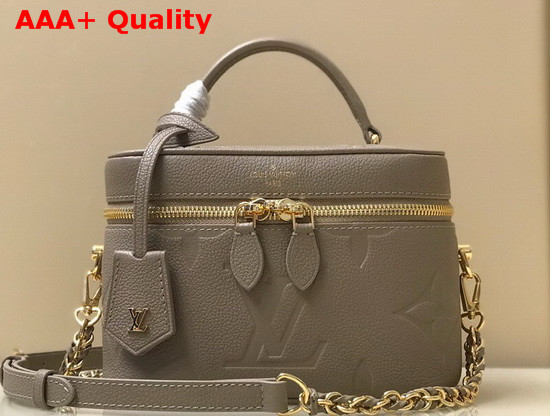 Louis Vuitton Vanity PM Handbag Tourterelle Monogram Empreinte Leather M45608 Replica