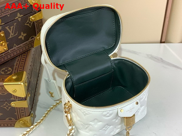 Louis Vuitton Vanity PM Handbag in Beige Puffy Lambskin M25219 Replica