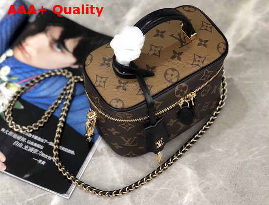 Louis Vuitton Vanity PM Monogram and Monogram Reverse Coated Canvas Calfskin Leather Trim M45165 Replica