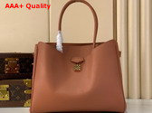 Louis Vuitton Vendome MM Handbag in Cognac Brown Calfskin Leather M26501 Replica
