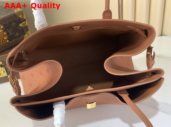 Louis Vuitton Vendome MM Handbag in Cognac Brown Calfskin Leather M26501 Replica