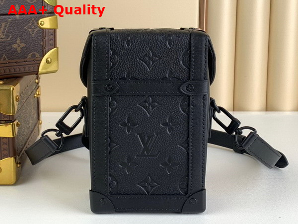 Louis Vuitton Vertical Trunk Wearable Wallet in Black Taurillon Monogram Cowhide Leather M82070 Replica