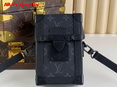 Louis Vuitton Vertical Trunk Wearable Wallet in Monogram Eclipse Coated Canvas M82077 Replica