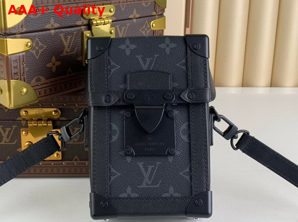 Louis Vuitton Vertical Trunk Wearable Wallet in Monogram Eclipse Coated Canvas M82077 Replica