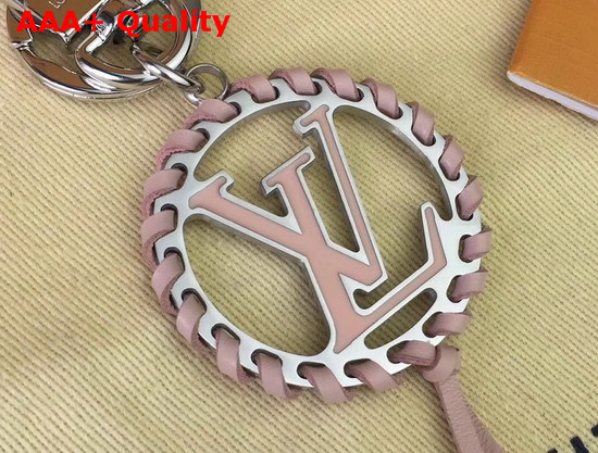 Louis Vuitton Very Bag Charm and Key Holder Silver and Pink M63081 Replica