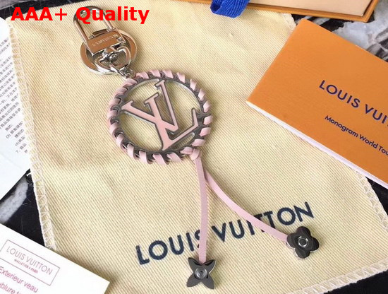 Louis Vuitton Very Bag Charm and Key Holder Silver and Pink M63081 Replica