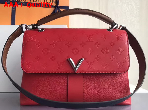 Louis Vuitton Very One Handle Rubis Cuir Plume and Cuir Ecume Cowhide Leathers Exterior M42905 Replica