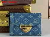 Louis Vuitton Victorine Wallet Denim Blue Monogram Denim M82959 Replica