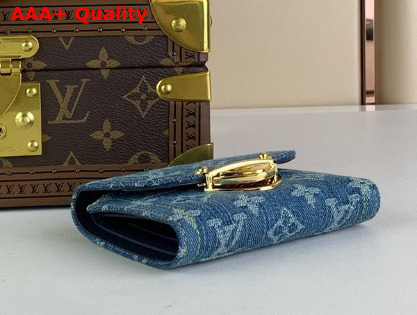 Louis Vuitton Victorine Wallet Denim Blue Monogram Denim M82959 Replica