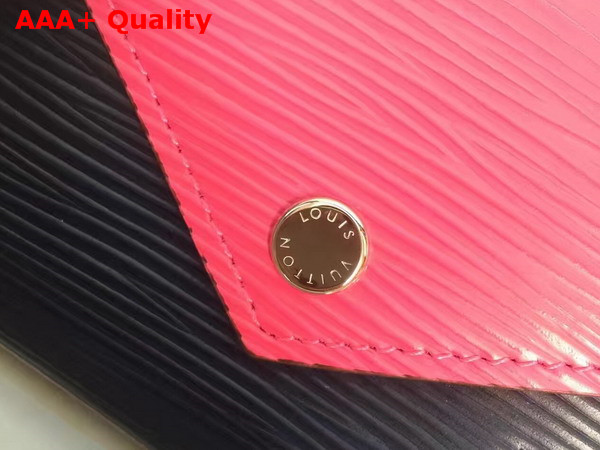 Louis Vuitton Victorine Wallet Epi Leather Navy with Hot Pink Replica