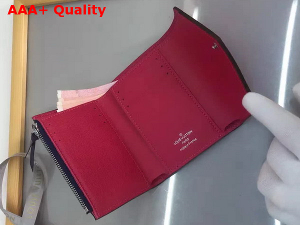 Louis Vuitton Victorine Wallet Epi Leather Navy with Hot Pink Replica