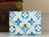 Louis Vuitton Victorine Wallet Lagoon Blue Monogram Tiles Coated Canvas M83623 Replica