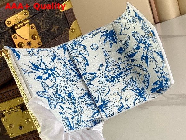 Louis Vuitton Victorine Wallet Lagoon Blue Monogram Tiles Coated Canvas M83623 Replica