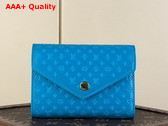 Louis Vuitton Victorine Wallet in Blue Monogram Embossed Calf Leather M82314 Replica