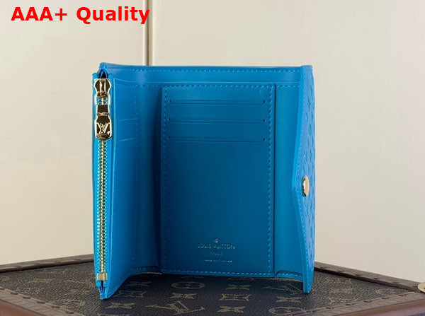 Louis Vuitton Victorine Wallet in Blue Monogram Embossed Calf Leather M82314 Replica