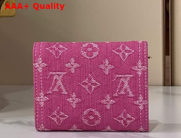 Louis Vuitton Victorine Wallet in Fuchsia Monogram Denim M27707 Replica
