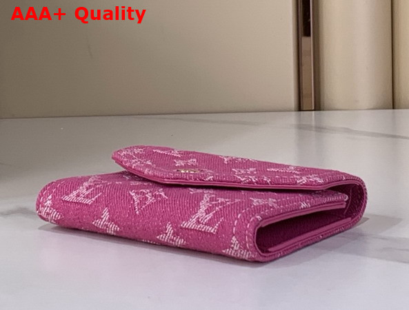 Louis Vuitton Victorine Wallet in Fuchsia Monogram Denim M27707 Replica