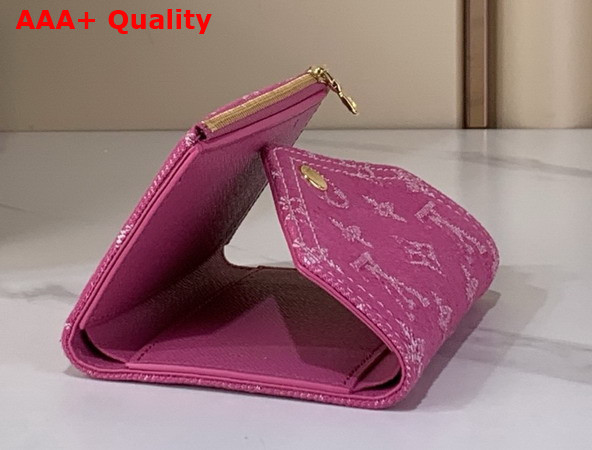 Louis Vuitton Victorine Wallet in Fuchsia Monogram Denim M27707 Replica