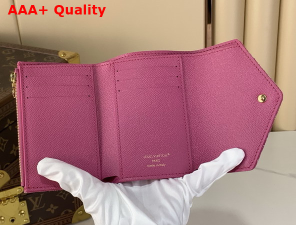 Louis Vuitton Victorine Wallet in Fuchsia Monogram Denim M27707 Replica