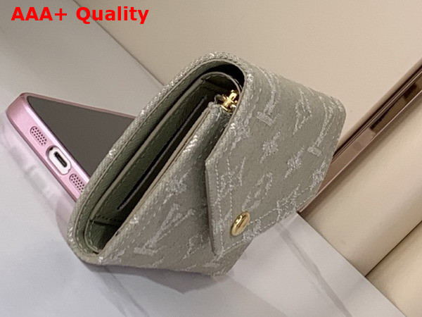 Louis Vuitton Victorine Wallet in Khaki Monogram Denim Replica