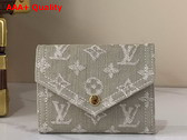Louis Vuitton Victorine Wallet in Khaki Monogram Denim Replica