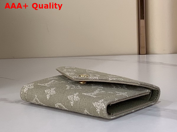 Louis Vuitton Victorine Wallet in Khaki Monogram Denim Replica