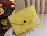 Louis Vuitton Victorine Wallet in Lemon Curd Yellow Monogram Empreinte Leather M81428 Replica