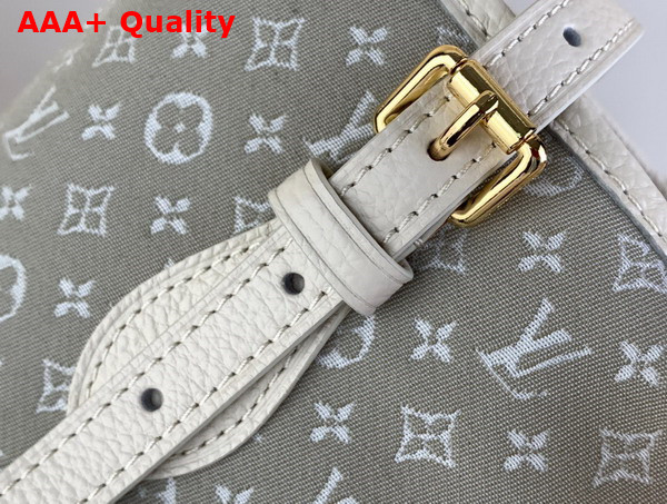 Louis Vuitton Vintage Bucket Bag in Grey Monogram Jacquard Denim Replica