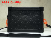 Louis Vuitton Virgil Abloh Box Bag in Black Monogram Empreinte Leather Replica