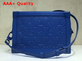 Louis Vuitton Virgil Abloh Box Bag in Blue Monogram Empreinte Leather Replica