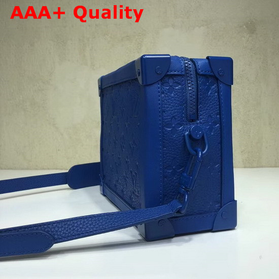 Louis Vuitton Virgil Abloh Box Bag in Blue Monogram Empreinte Leather Replica