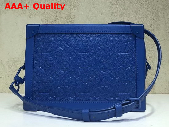 Louis Vuitton Virgil Abloh Box Bag in Blue Monogram Empreinte Leather Replica