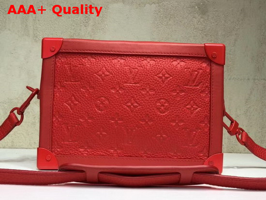 Louis Vuitton Virgil Abloh Box Bag in Red Monogram Empreinte Leather Replica